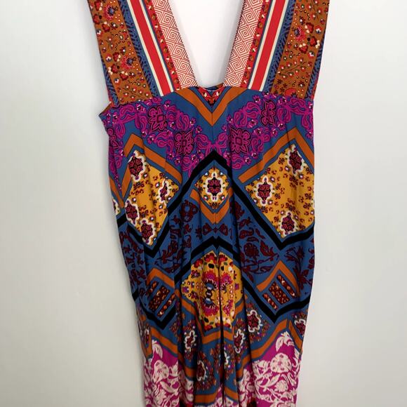 Free People Maritzah Floral Print Jumpsuit In Multi Pink Womens Size 6 - Picture 7 of 13